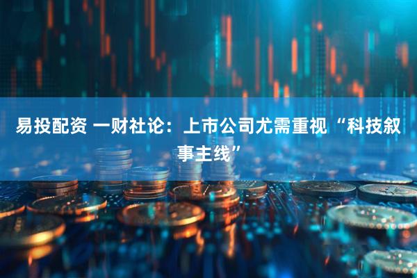 易投配资 一财社论：上市公司尤需重视 “科技叙事主线”