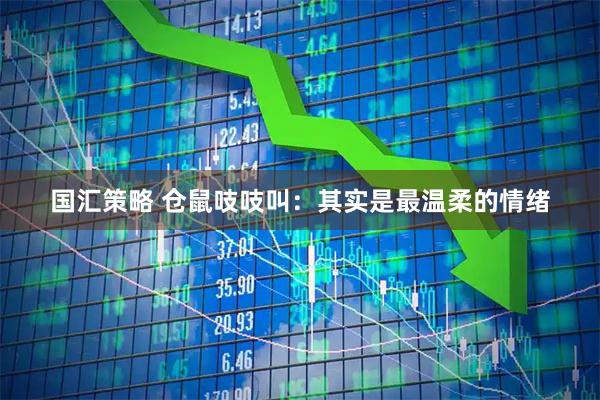 国汇策略 仓鼠吱吱叫：其实是最温柔的情绪